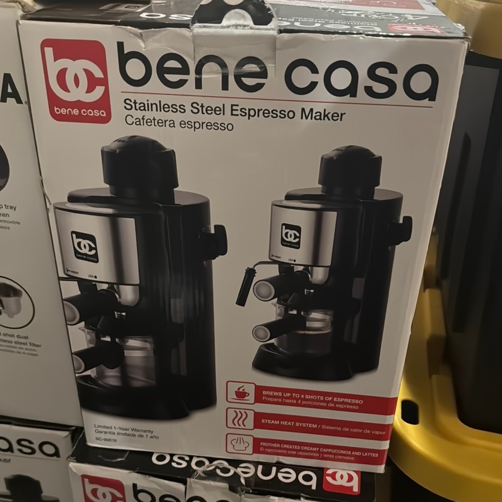 Bene Casa Stainless Steel Espresso Machine